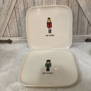 Rae Dunn Christmas Nutcracker Plates